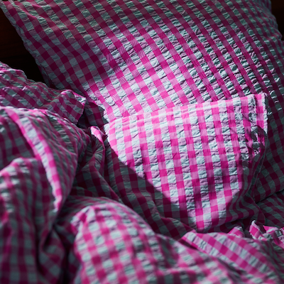 Juna Bæk & Bølge sengetøj blomme/mint 140x200 cm