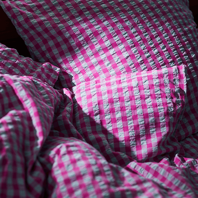 Juna Bæk & Bølge sengetøj blomme/mint 140x220 cm
