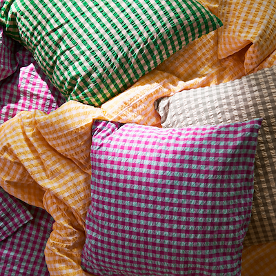 Juna Bæk & Bølge sengetøj blomme/mint 140x220 cm