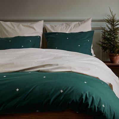 Juna Christmas Fable sengetøj sand 140x220 cm