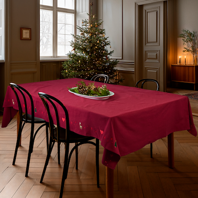 Juna Christmas Fable dug rød 150x270 cm