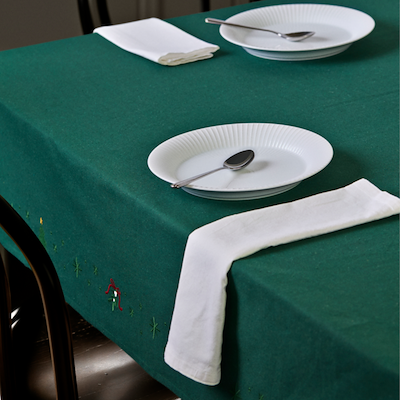 Juna Christmas Fable dug grøn 150x270 cm