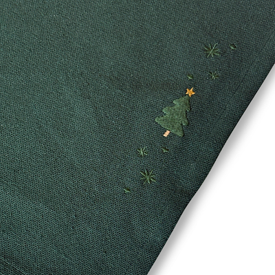 Juna Christmas Fable dækkeserviet med juletræer grøn 49x32 cm