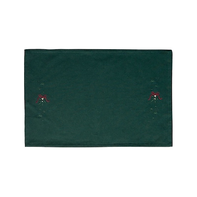 Juna Christmas Fable dækkeserviet med mistelten grøn 49x32 cm