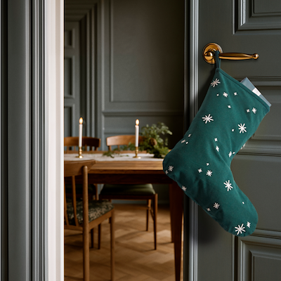 Juna Christmas Fable julesok grøn H45 cm