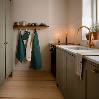 Juna Christmas Fable viskestykke grøn 50x70 cm