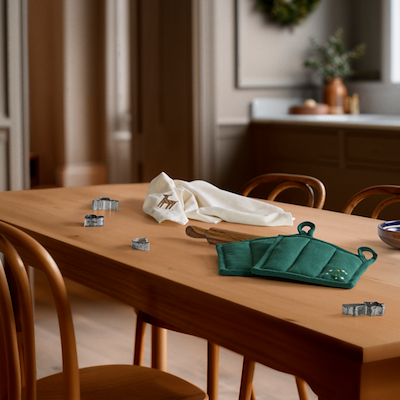 Juna Christmas Fable grydelap grøn 22x22 cm