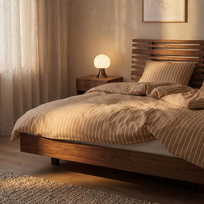 Juna Soft sengetøj karamel 140x200 cm