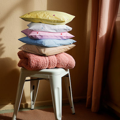 Juna Daisy børne sengetøj lyseblå/hvid 100x140 cm