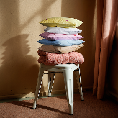 Juna Daisy baby sengetøj lyseblå/hvid 70x100 cm