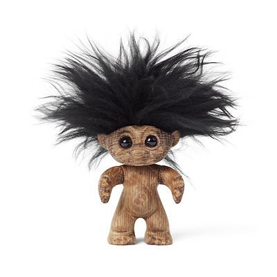 Lykketrold Originalen egetræ 9 cm