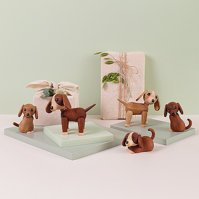 Spring Copenhagen Twix hund træ 11 cm