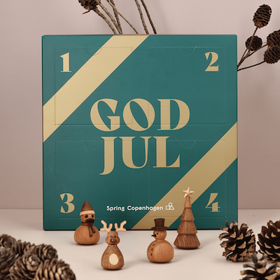 Spring Copenhagen adventskalender med træfigurer