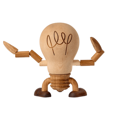 Spring Copenhagen Woodies Buster Bulb træfigur H9,5 cm