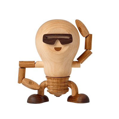 Spring Copenhagen Woodies Buster Bulb træfigur H9,5 cm