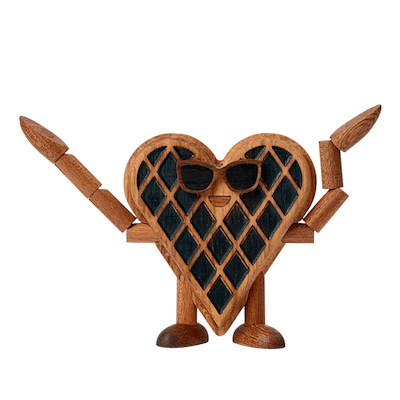 Spring Copenhagen Woodies Wendy Waffle træfigur H7,8 cm