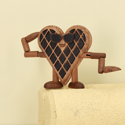 Spring Copenhagen Woodies Wendy Waffle træfigur H7,8 cm