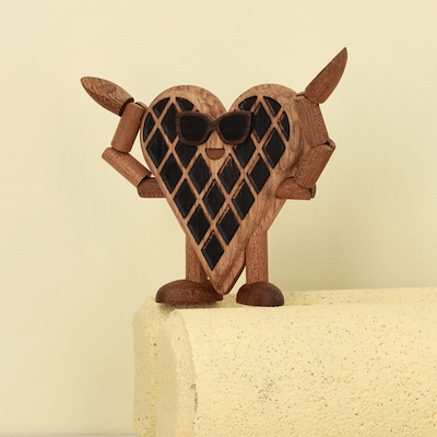 Spring Copenhagen Woodies Wendy Waffle træfigur H7,8 cm