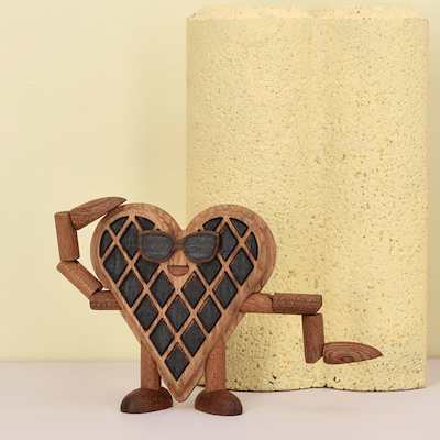 Spring Copenhagen Woodies Wendy Waffle træfigur H7,8 cm