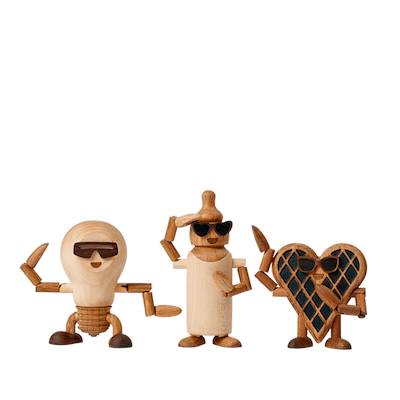 Spring Copenhagen Woodies Wendy Waffle træfigur H7,8 cm