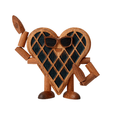 Spring Copenhagen Woodies Wendy Waffle træfigur H7,8 cm