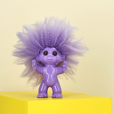 Lykketrold lilla 9 cm