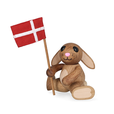 Spring Copenhagen Rabbie kanin med Dannebrog H 8,4 cm