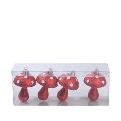 Det Gamle Apotek ophæng svampe 4 stk. rød