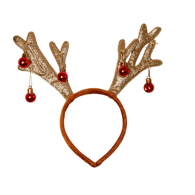 Det Gamle Apotek hårbånd med gevirer og julekugler