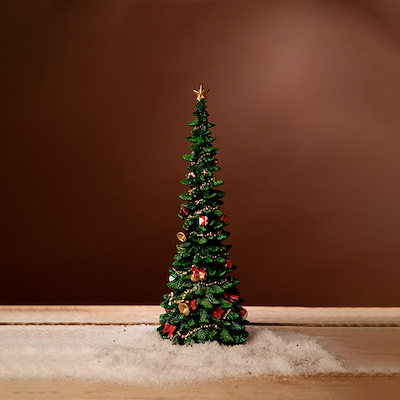 Det Gamle Apotek juletræ med glitter 20 cm