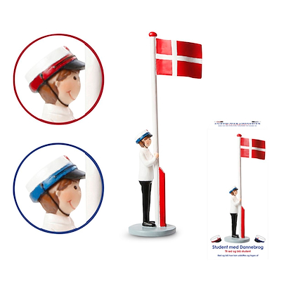 Det Gamle Apotek student med flag dreng 31 cm