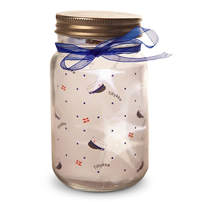 Det Gamle Apotek student lygte glas blå