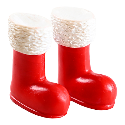 Støvler til nisser træfarvet 4 cm