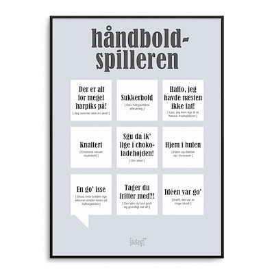Dialægt plakat Håndboldspilleren 50x70 cm
