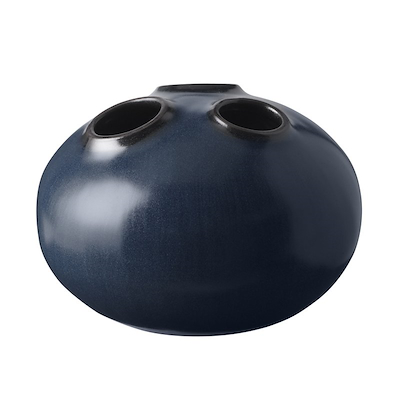 Knabstrup Keramik Trio vase 11 cm mørk blå