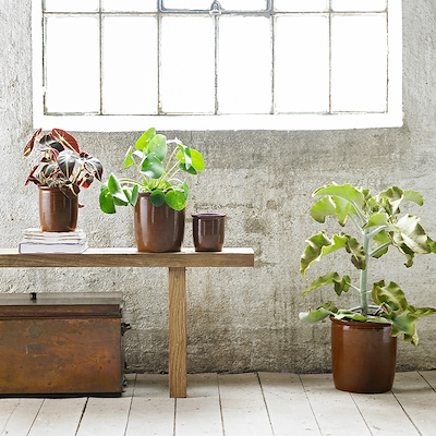 Knabstrup Keramik syltekrukke brun 1 liter