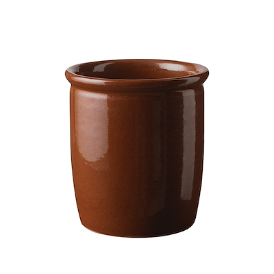 Knabstrup Keramik syltekrukke brun 1 liter