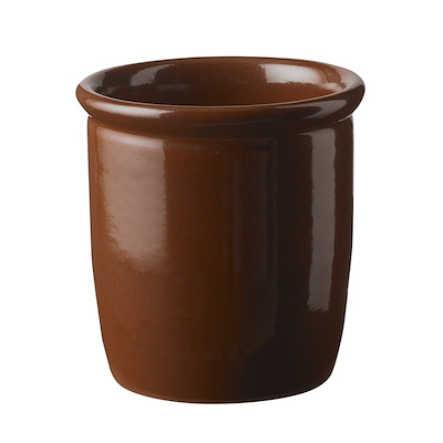 Knabstrup Keramik syltekrukke brun 0,5 liter