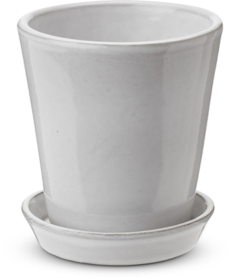 Knabstrup dyrkningspotte hvid 11 cm