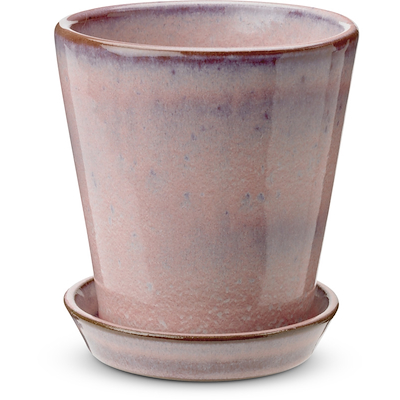 Knabstrup Keramik dyrkningspotte rosa 11 cm