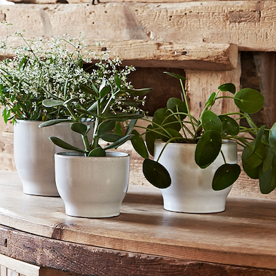 Knabstrup urtepotteskjuler hvid 12,5 cm