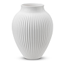 Knabstrup vase riller hvid H20 cm 