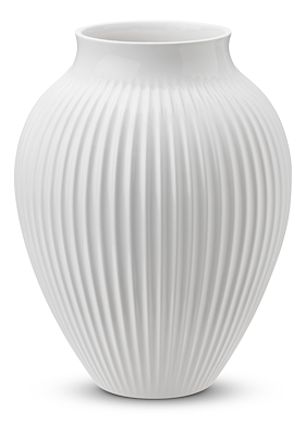Knabstrup Keramik Ripple vase hvid H20 cm
