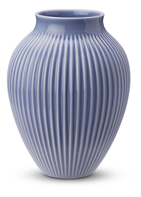 Knabstrup vase riller lavendelblå 20 cm 