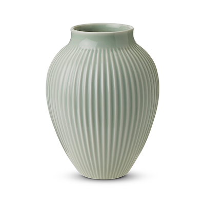 Knabstrup Keramik Ripple vase lysegrøn H27 cm