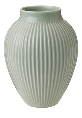 Knabstrup Keramik Ripple vase mintgrøn H20 cm