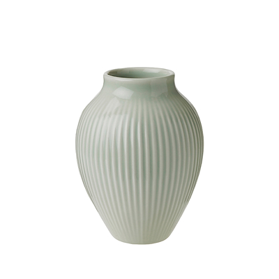 Knabstrup Keramik Ripple vase mint H12,5 cm