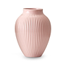 Knabstrup vase riller lyserød H27 cm