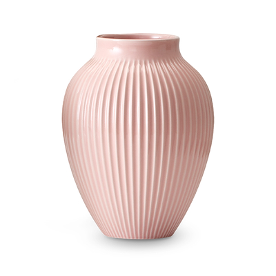 Knabstrup Keramik Ripple vase lyserød H27 cm