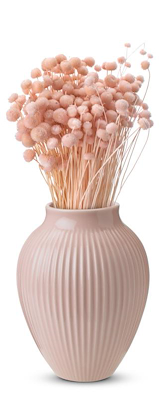 Knabstrup vase riller rosa 20 cm 